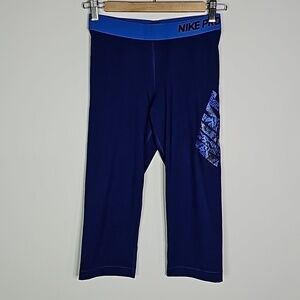 Nike pro medium blue athletic leggings